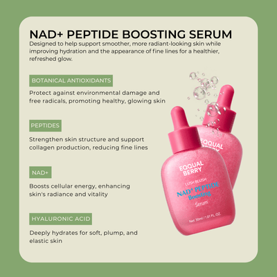 Olivine Beauty NAD plus peptide serum ingredients including peptides NAD plus and hyaluronic acid for hydration and skin support
