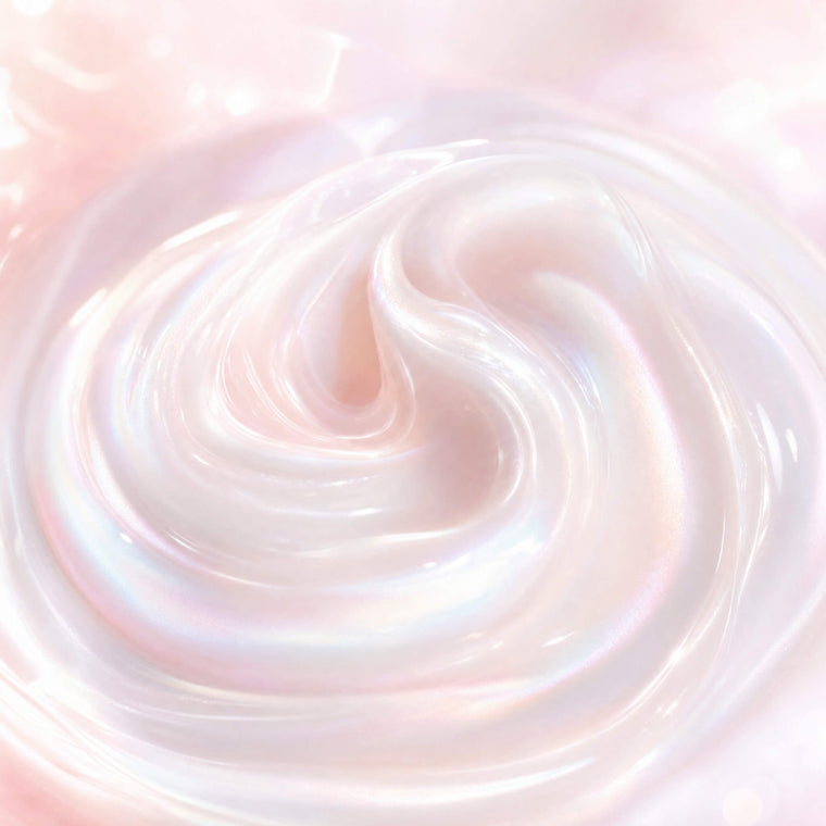 Niacinamide Vitamin B3 key ingredient shown as pearlescent brightening cream — Olivine Beauty