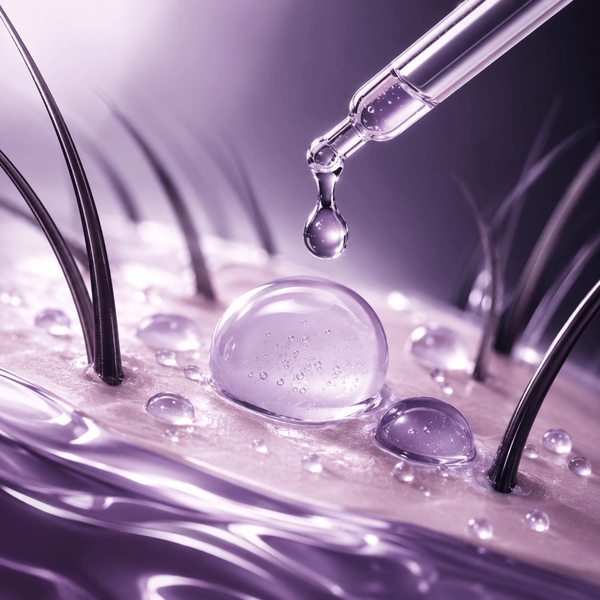 Olivine Beauty niacinamide scalp balance ingredient visualization for refreshed healthy-looking scalp