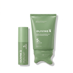 Olivine PDRN Green Volume Multi Balm and Green Collagen Gua Sha Neck Wrinkle Cream duo