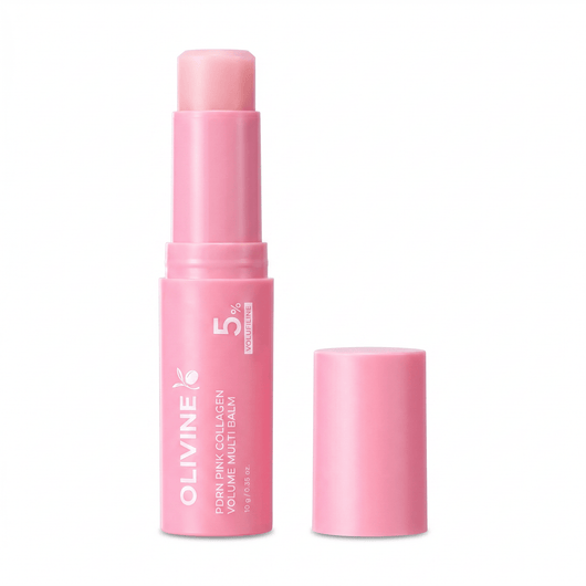 Olivine Beauty PDRN Pink Collagen Volume Multi Balm twist up stick shown open