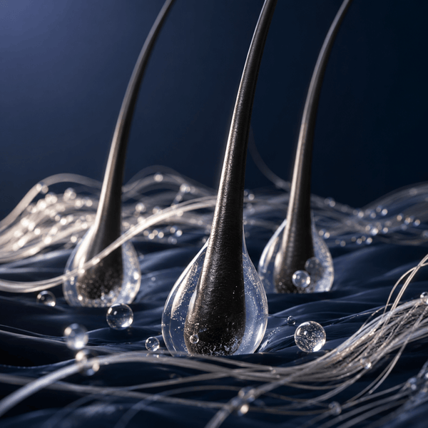 Procapil ingredient visualization representing stronger-looking roots and healthier-looking hair by olivine beauty.