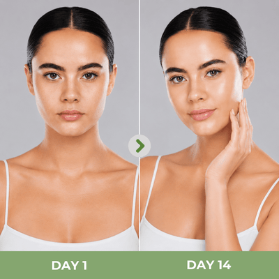 Before and after radiant skin appearance using NIDA Ultimate Moisturizing Cream