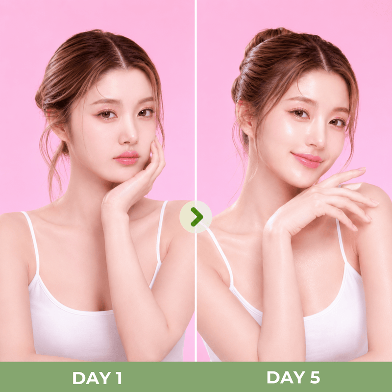 Olivine Beauty REJURAN Active Cream Enhanced glowing skin transformation comparison image