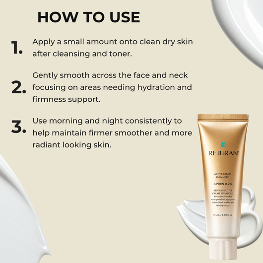 Olivine Beauty REJURAN Active Cream Enhanced skincare application and usage instructions image