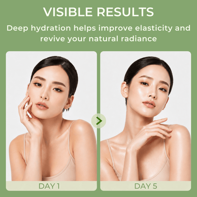 Olivine Beauty REJURAN Active Cream Enhanced visible hydration and radiance results comparison