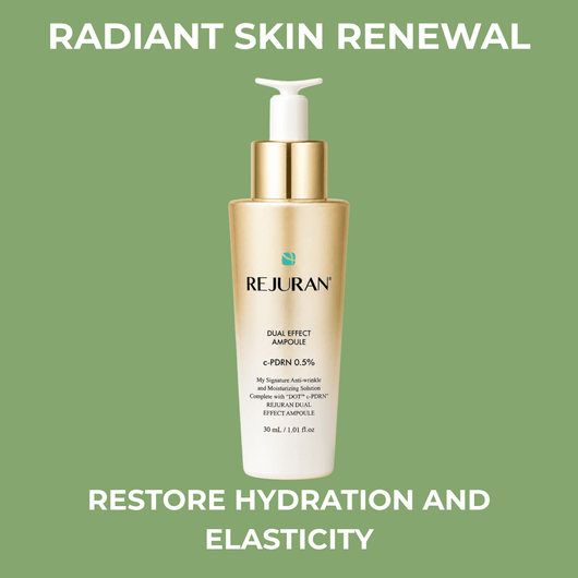 Olivine Beauty REJURAN Dual Effect Ampoule for radiant skin renewal hydration and elasticity support