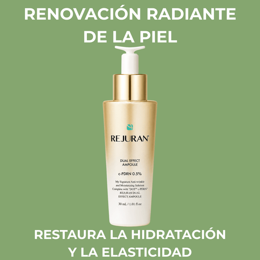 Olivine Beauty REJURAN Dual Effect Ampoule para renovación radiante hidratación y elasticidad de la piel
