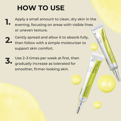 Step by step guide on how to use retinal serum for smoother and firmer-looking skin