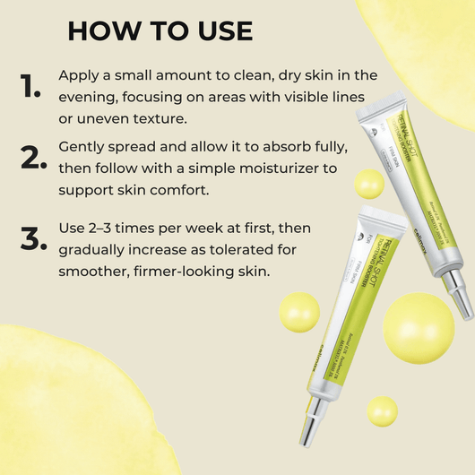 Step by step guide on how to use retinal serum for smoother and firmer-looking skin