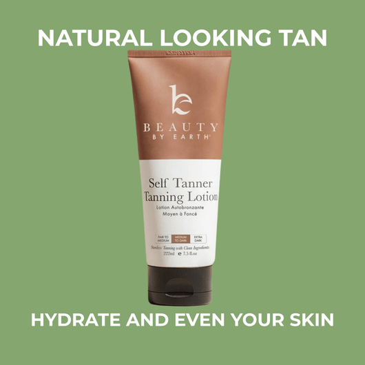 Self tanning lotion for natural looking tan with smooth and even skin finish
