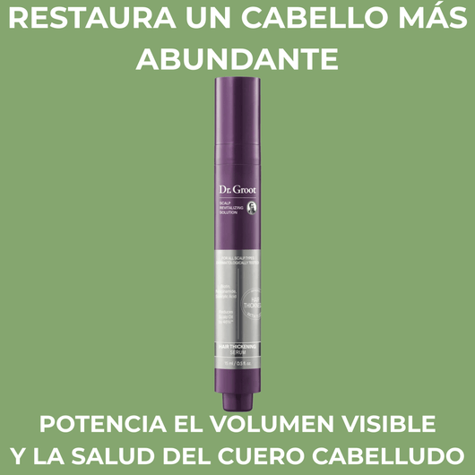 Olivine Beauty sérum revitalizante capilar Dr. Groot con enfoque en volumen visible y salud del cuero cabelludo
