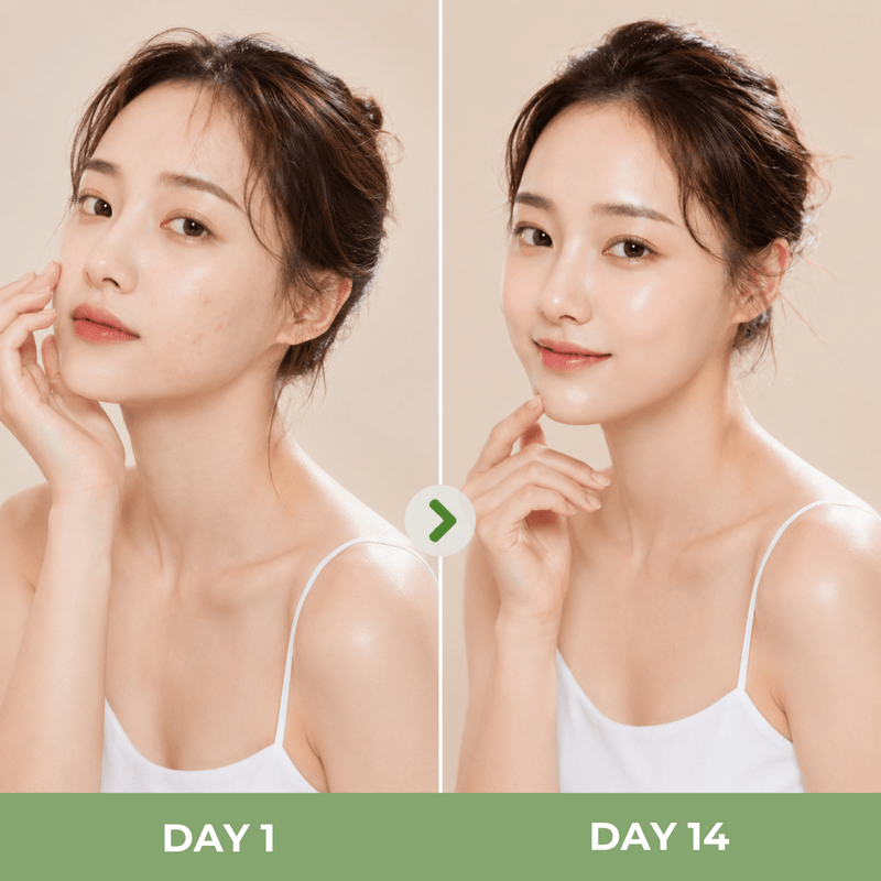 Visible skin tone improvement and radiant glow after using Olivine Beauty brightening cream.