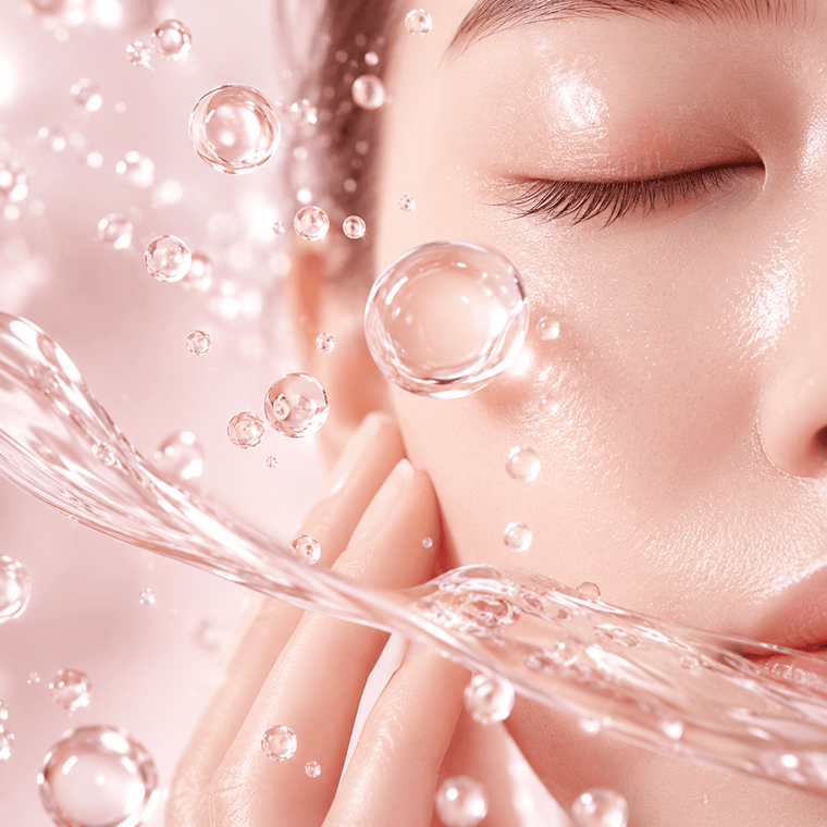 Sodium Hyaluronate ingredient by Olivine Beauty helping attract moisture for hydrated, soft, and plump-looking skin.