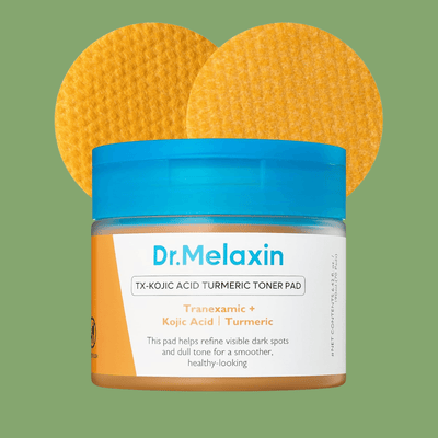 Close up of toner pads jar with textured pads highlighting skincare application