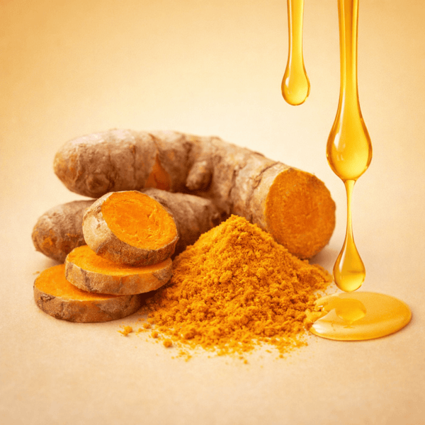 Turmeric extract helping brighten the look of skin for a more even appearance