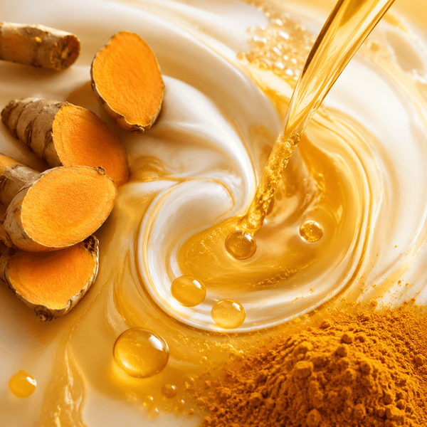 Premium turmeric ingredient visualization supporting smoother-looking and more even-looking underarms