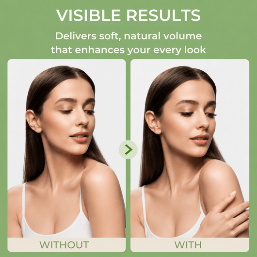 Before and after comparison showing natural wispy lash enhancement with Maxcomfi clusters