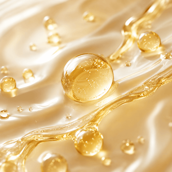Olivine Beauty vitamin E tocopherol ingredient visualization representing conditioned and comfortable-looking skin.