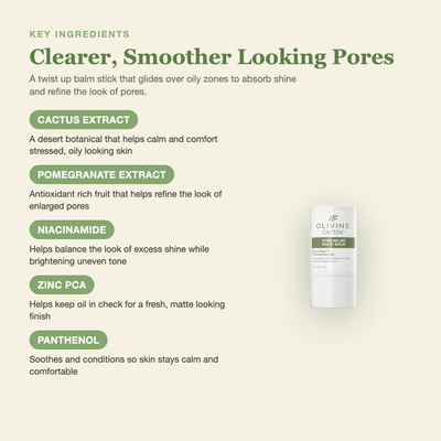 Olivine Cactox Pore Relief Multi Balm key ingredients breakdown