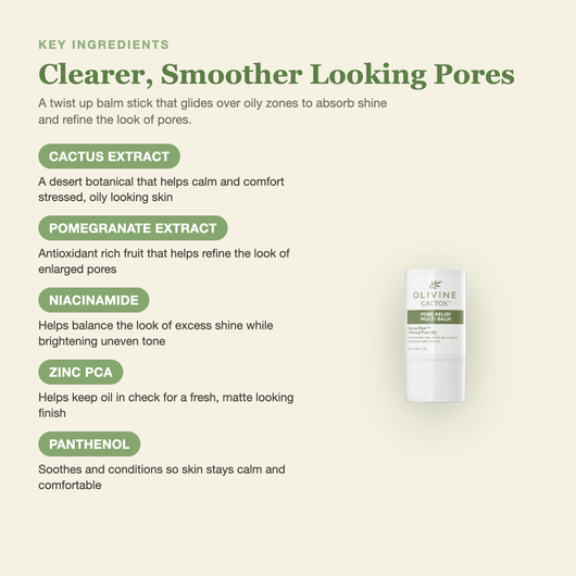 Olivine Cactox Pore Relief Multi Balm key ingredients breakdown