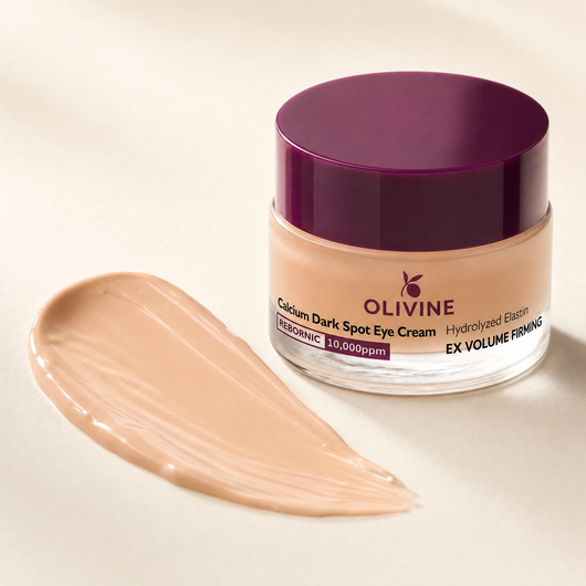Olivine Calcium Dark Spot Eye Cream texture swatch, macro
