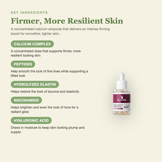 Olivine Calcium Intense Ampoule Plus key ingredients breakdown