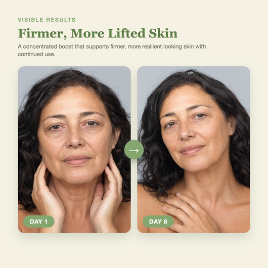 Olivine Calcium Intense Ampoule Plus Day 1 to Day 8 visible results