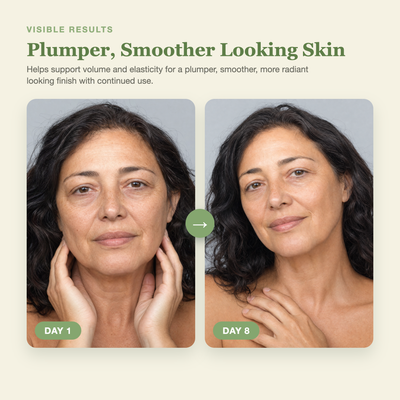Olivine Calcium Volume Multi Balm Day 1 to Day 8 visible results