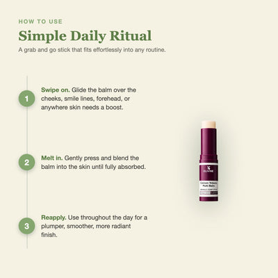 Olivine Calcium Volume Multi Balm how to use, step by step