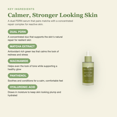 Olivine Matcha Dual PDRN Serum key ingredients breakdown
