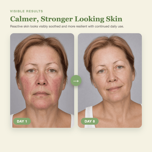 Olivine Matcha Dual PDRN Serum Day 1 to Day 8 visible results