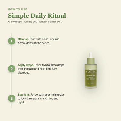 Olivine Matcha Dual PDRN Serum how to use, step by step