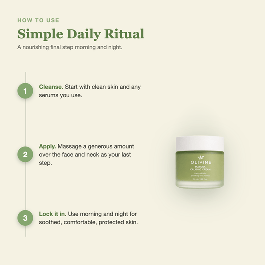 Olivine Matcha PDRN Calming Cream how to use, step by step
