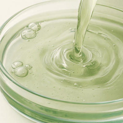 Olivine Matcha PDRN Skin Toner macro close up of the texture