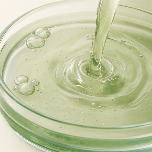Olivine Matcha PDRN Skin Toner macro close up of the texture