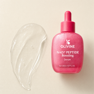 Olivine NAD Plus Peptide Serum texture swatch, macro