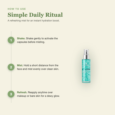 Olivine PDRN Collagen Glow Facial Serum Spray how to use, step by step