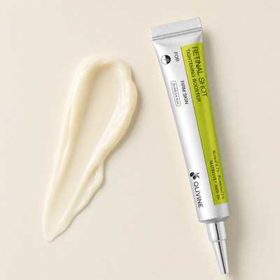 Olivine Vita A Retinal Shot Tightening Booster texture swatch, macro